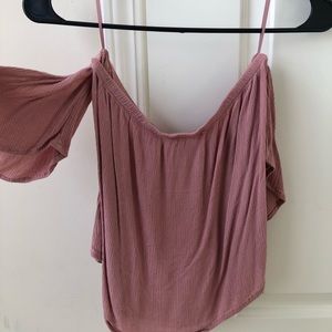 Off the shoulder blush top